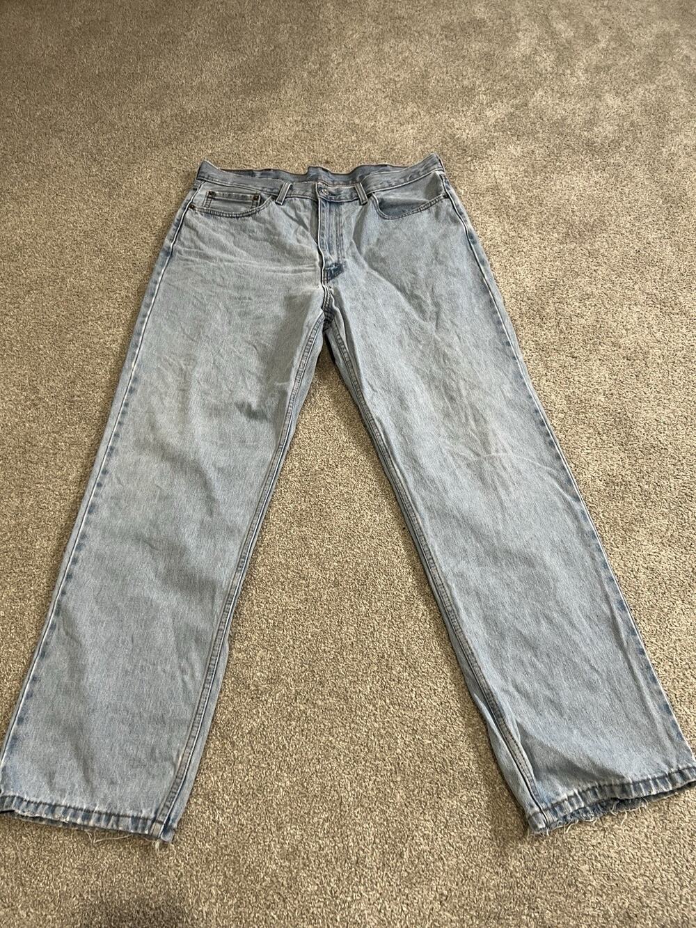 Levis Jeans 550 Mens 38 x 32 Light Blue Denim Western Normcore Cowboy Y2K Casual